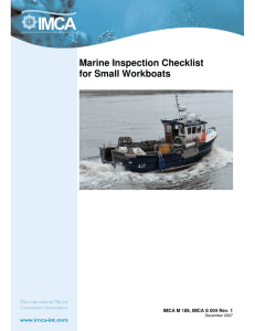 Marine Inspection Checklist for Small Workboats