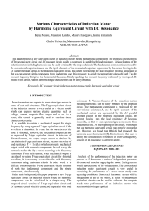 Various Characteristics of Induction Motor by Harmonic Equivalent