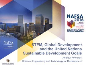 STEM, Global Development and the United Nations