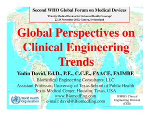 Global Perspectives on Clinical Engineering Trends