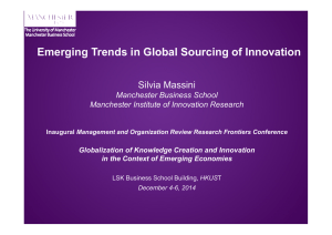 Emerging Trends in Global Sourcing of Innovation