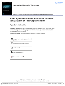 Shunt Hybrid Active Power Filter under Non ideal