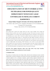 implementation of shunt hybrid active filter (shaf) for power quality