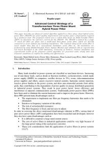 Advanced Control Strategy of a Transformerless Three Phase Shunt