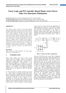 Fuzzy Logic and PI Controller Based Shunt Active Power Filter For