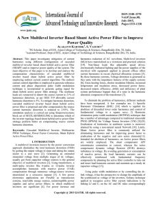 A New Multilevel Inverter Based Shunt Active Power Filter to