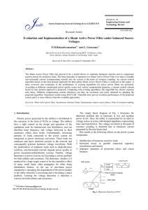 Evaluation and Implementation of a Shunt Active Power Filter under