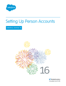 Setting Up Person Accounts