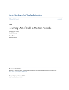 Teaching Out-of-Field in Western Australia