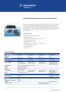 IOLAN DS/SDS Ethernet Converters with Serial Interfaces
