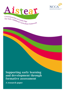 Supporting early learning and development through formative