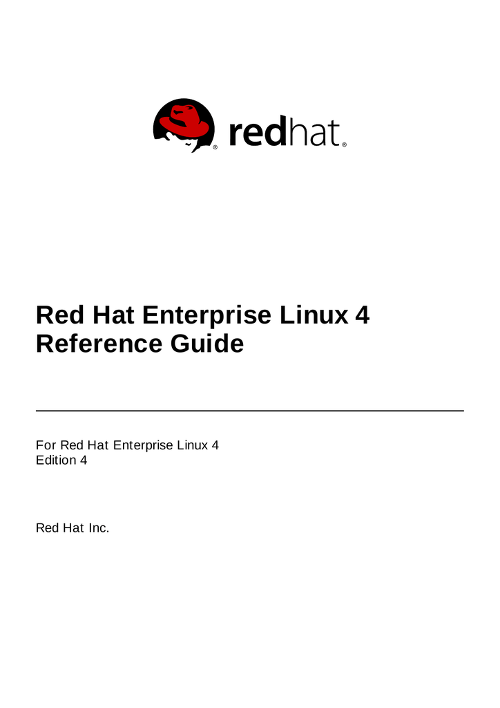 Red Hat Enterprise Linux 4 Reference Guide