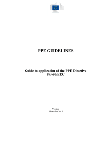 PPE Guidelines - 19 October 2015