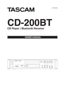 CD-200BT Owner`s Manual