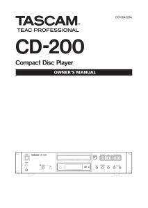 CD-200 Owner`s Manual