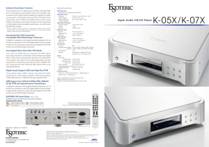 Super Audio CD/CD Player K-05X/K-07X