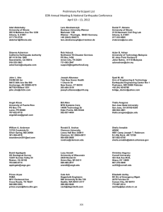 Participant List - 2012 EERI Annual Meeting