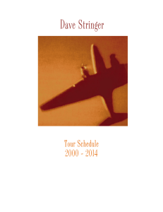 Dave Stringer Tour Schedule 2000