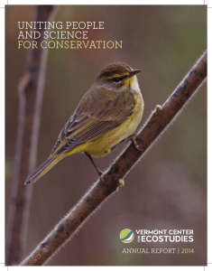 2014 Annual Report  - Vermont Center for Ecostudies