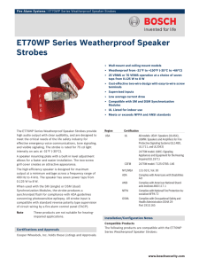 ET70WP Series Weatherproof Speaker Strobes