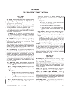 Chapter 9 Fire Protection Systems