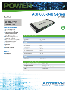 AGF800-048 Series - Artesyn Embedded Technologies