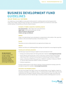 Solar Trade Ally Business Development Fund Guidelines