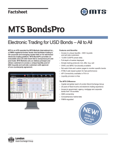 MTS BondsPro Factsheet