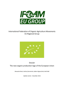 The new organic production logo of the European Union