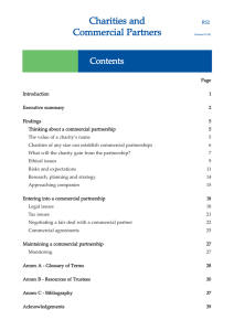 Charities and Commercial Partners
