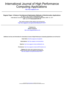 Computing Applications International Journal of High