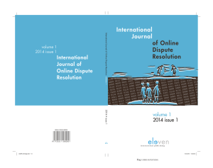 International Journal of Online Dispute Resolution 2014