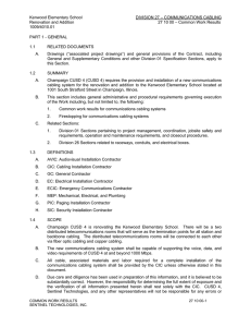 Kenwood Elementary School DIVISION 27 – COMMUNICATIONS