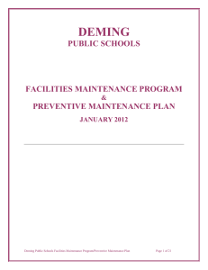 Public Schools Facilities Maintenance Program