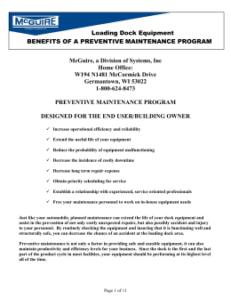 Operators Daily Checklist for Dock leveler