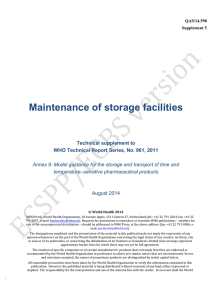Maintenance of storage facilities
