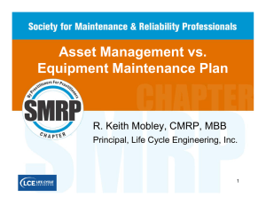 Asset Management vs. Equipment Maintenance Plan