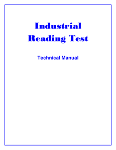 Industrial Reading Test