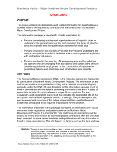 Burntwood/Nelson Agreement (BNA) Job