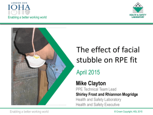 The effect of facial stubble on RPE fit