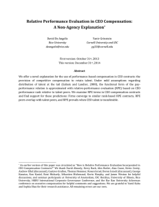 Relative Performance Evaluation in CEO Compensation