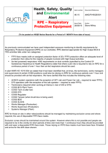 Respiratory Protective Equipment