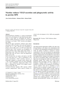 Nicotine reduces VEGF-secretion and phagocytotic activity in