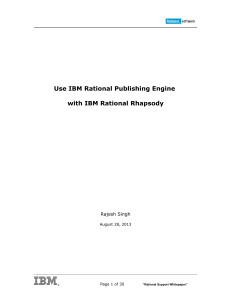 Use Rational Publishing Engine with Rational Rhapsody