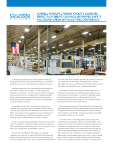 hubbell manufacturing facility achieves trifecta of energy savings
