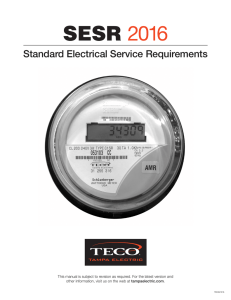 Standard Electrical Service Requirements