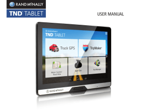 TND™ Tablet 80 User Manual