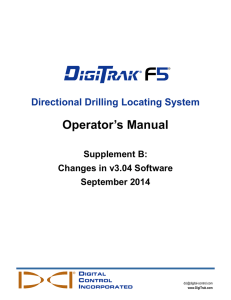 F5 System Operator`s Manual, Supplement B