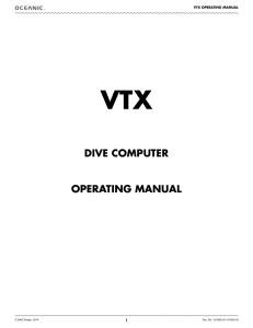 dive computer operating manual