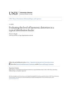 Evaluating the level of harmonic distortion in a typical distribution